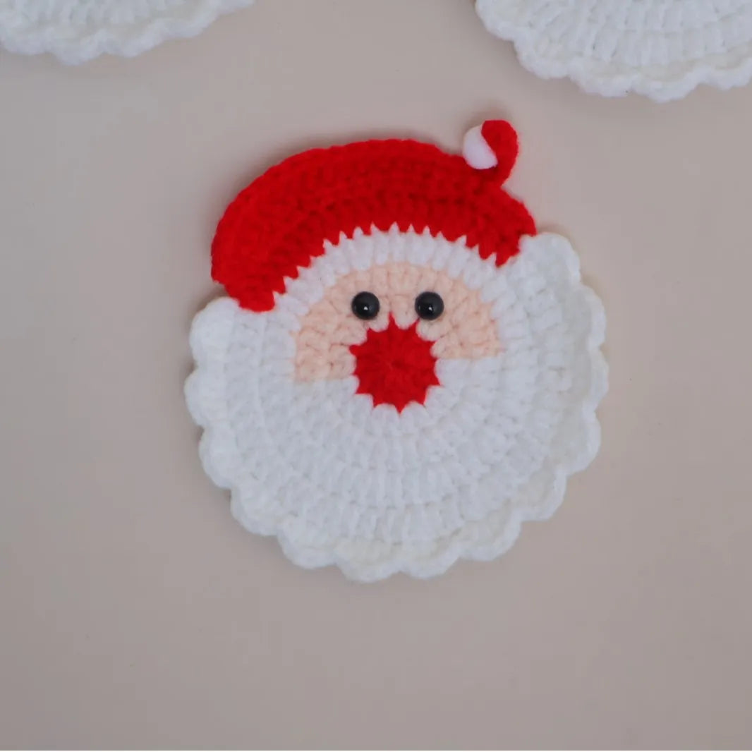 Funny Crochet Animal Coaster Finished Handwoven Coaster Coffee Cup Decor