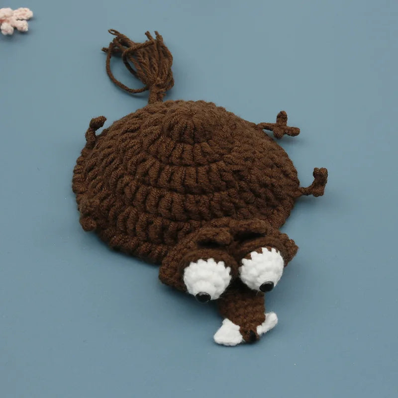 Finished Handwoven Animal Cup Coaster Creative Crochet Coffee Cup Coaster Desk Decor
