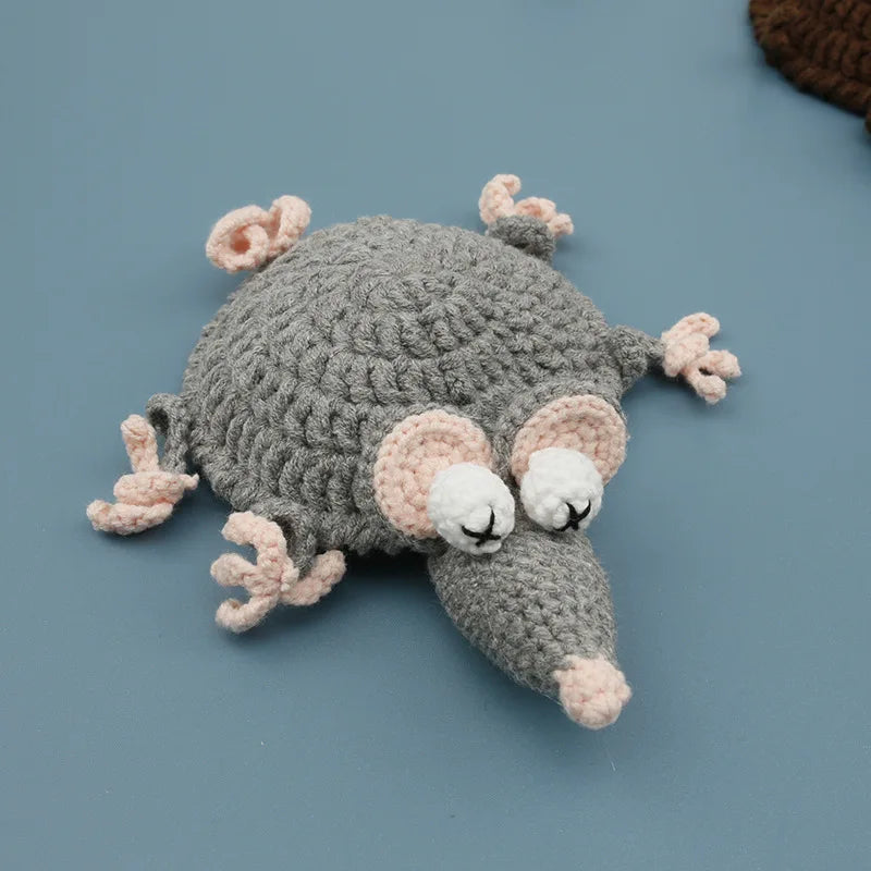 Finished Handwoven Animal Cup Coaster Creative Crochet Coffee Cup Coaster Desk Decor