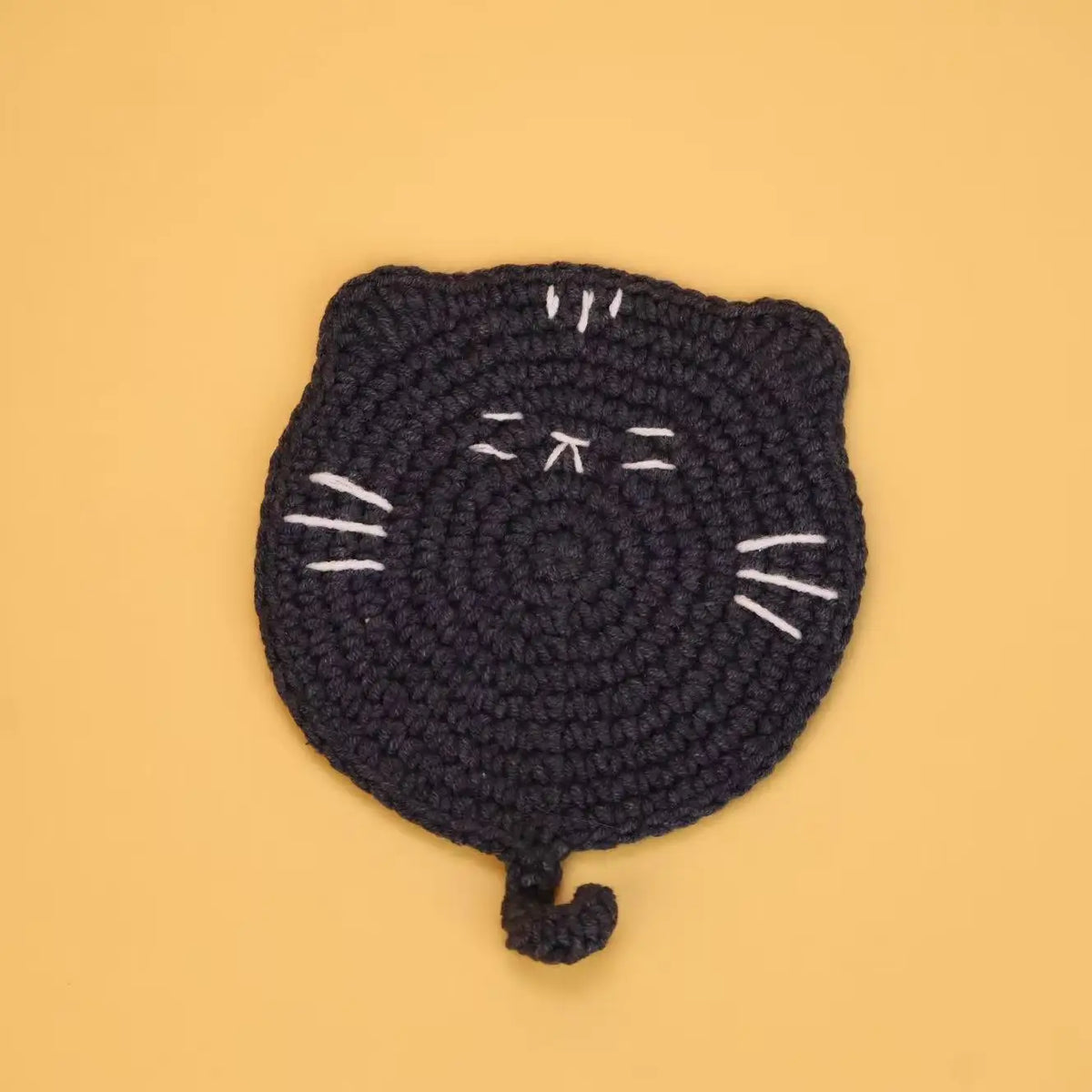 Funny Crochet Animal Coaster Finished Handwoven Coaster Coffee Cup Decor