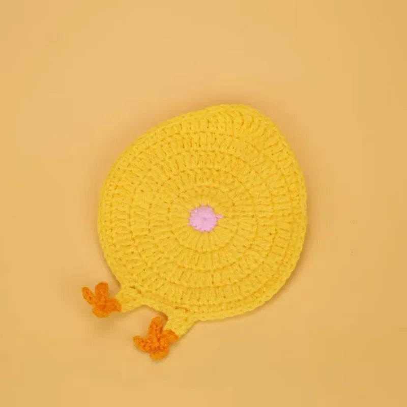 Funny Crochet Animal Coaster Finished Handwoven Coaster Coffee Cup Decor