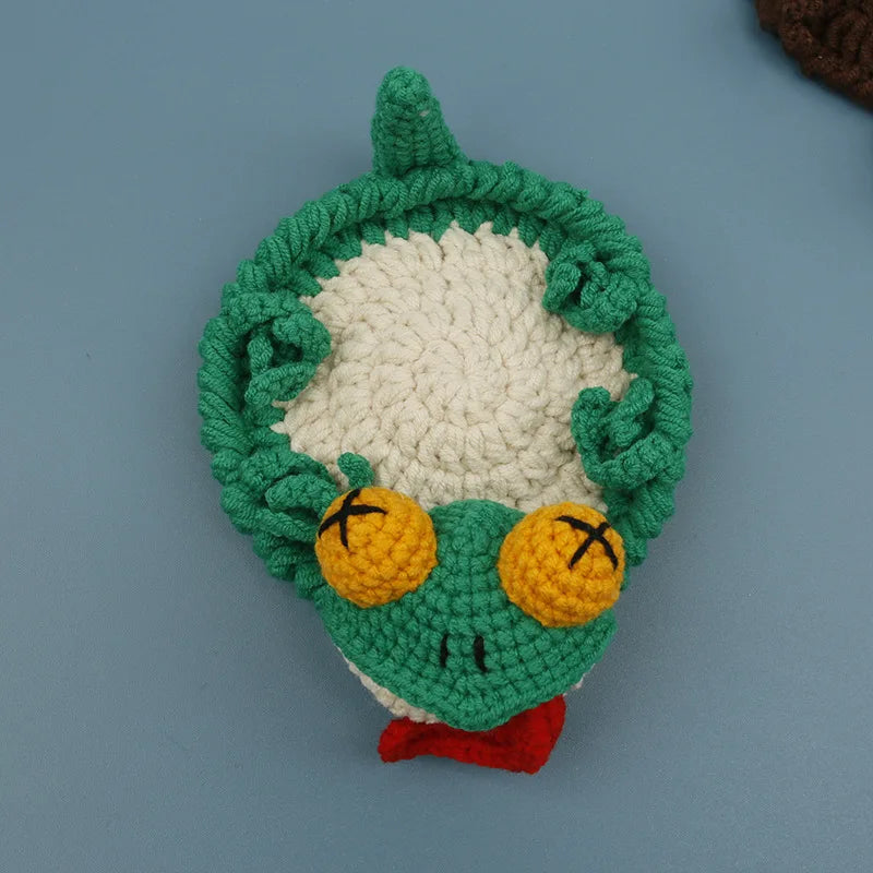 Finished Handwoven Animal Cup Coaster Creative Crochet Coffee Cup Coaster Desk Decor